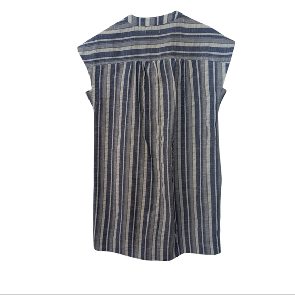 Oversized Stitchdrop Stripe Shift Shirt Dress Boho Beach Pockets Nordstrom - Picture 3 of 7